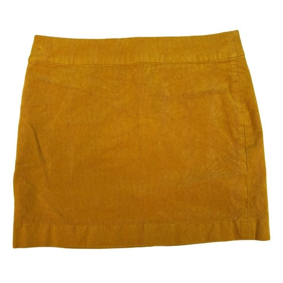 Banana Republic Mini skirt Women's 10 Corduroy Yellow Cotton Spandex Elastane - Picture 1 of 6